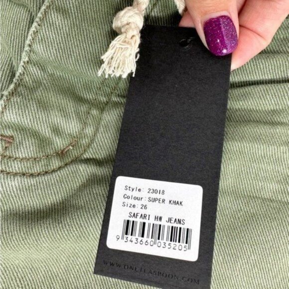 NEW One Teaspoon Safari High Waist Wide Leg in Super Khaki Size 26 - Picture 7 of 9